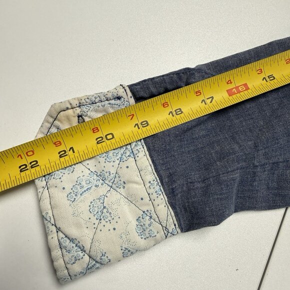 Vintage 70s Kmart Permanent Press Button Up Shirt Womens 18x23 Blue - Picture 13 of 13